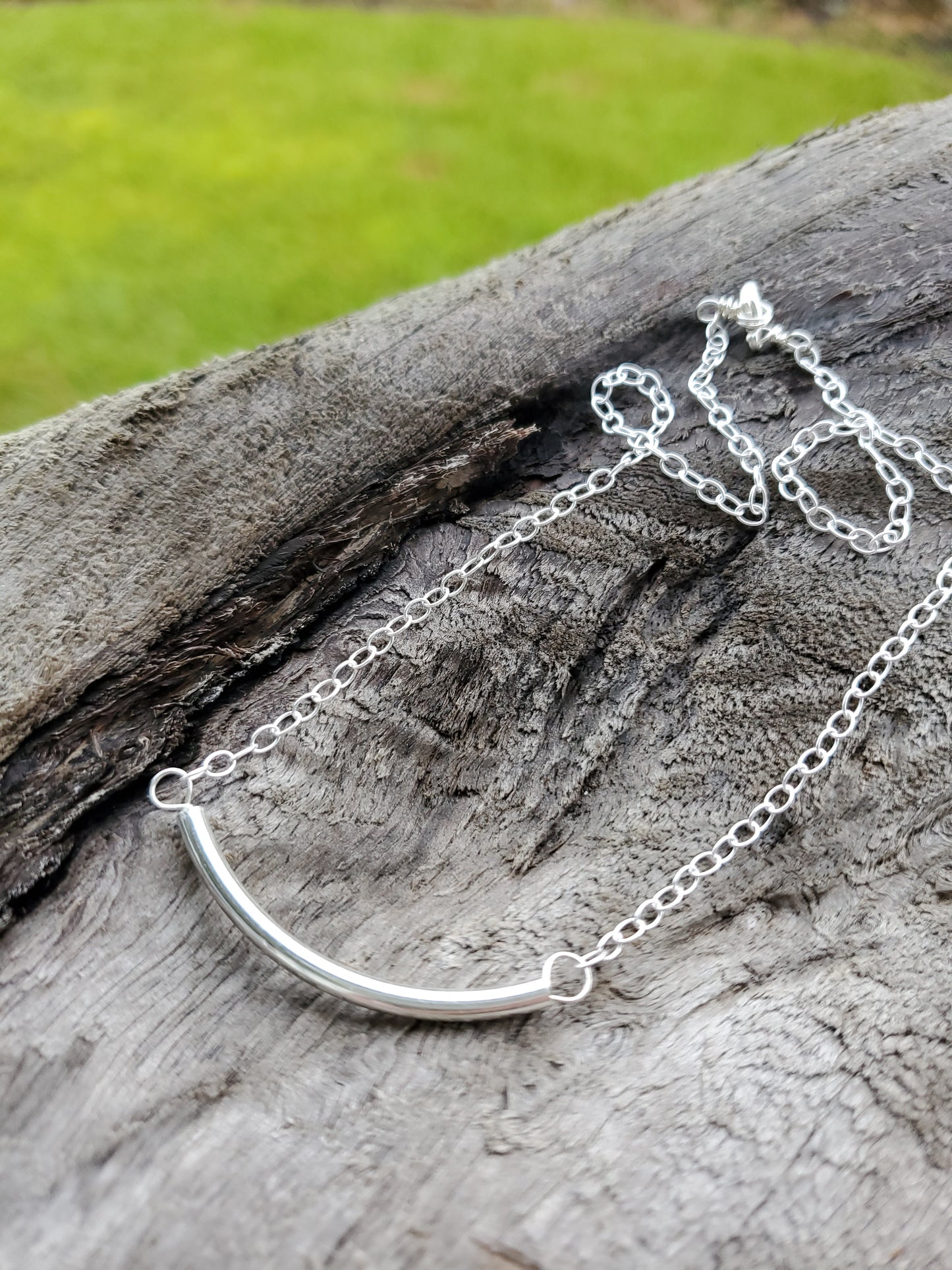 Minimalist Sterling Bar Necklace