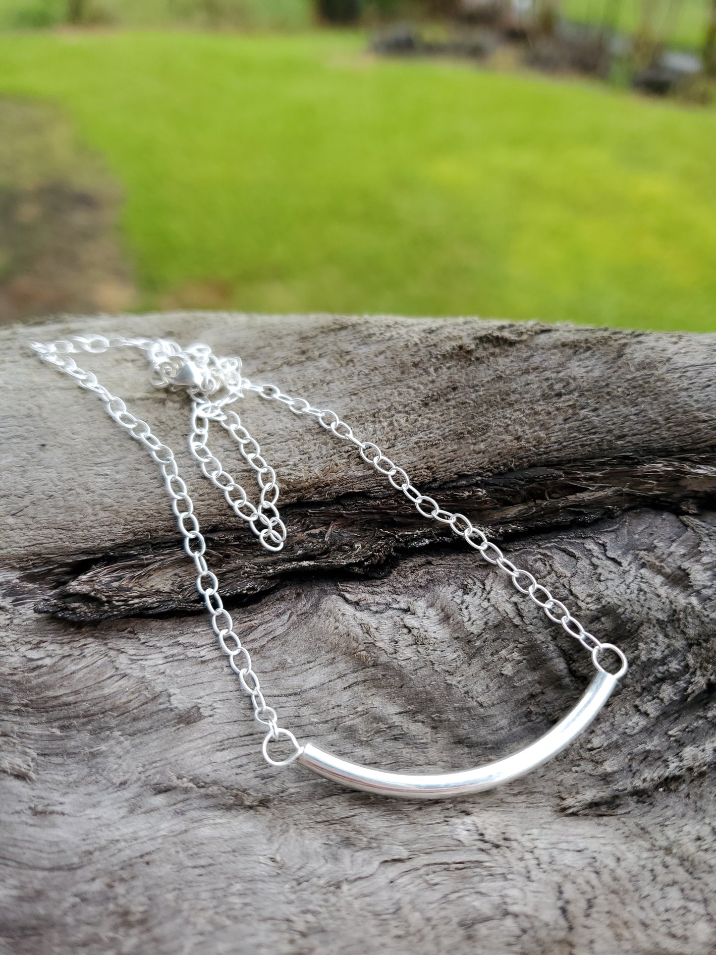 Minimalist Sterling Bar Necklace