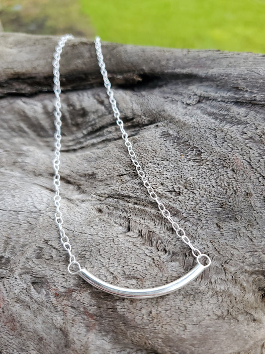 Minimalist Sterling Bar Necklace