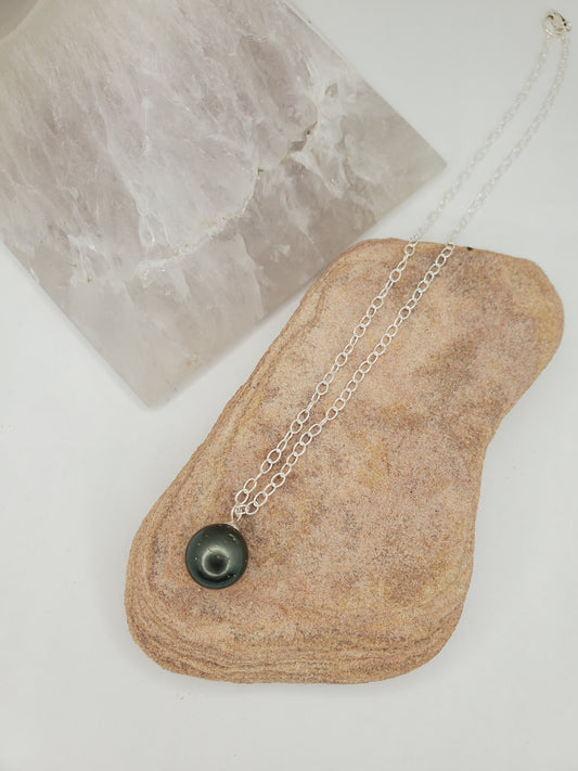 Dark Tahitian Pearl Pendant